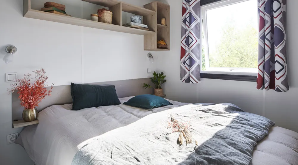 Location - Mobil-Home Confort Avec Tv - Camping AU P'TIT BONHEUR