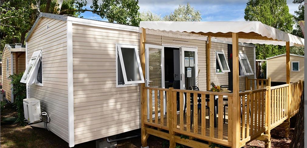 Accommodation - Mobile Home Confort + Tv - Camping AU P'TIT BONHEUR