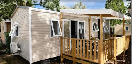 Accommodation - Mobile Home Confort + Tv - Camping AU P'TIT BONHEUR