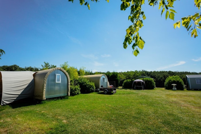 Tente  Coco  Sweet Isolée17m² 2 Chambres + Terrasse Et Auvent (2 Modèles Sur Le Camping)