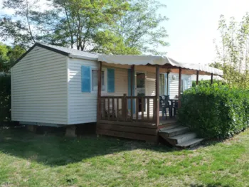 Mietunterkunft - Mobilheim 3 Schlafzimmer + Überdachte Terrasse 14M² - Camping Domaine Saint Laurent