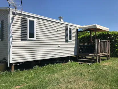 M5 M8 Mobil-Home 2 Chambres Modèle Malaga 2012 + Terrasse D'angle Couverte (2Sur Le Camping)