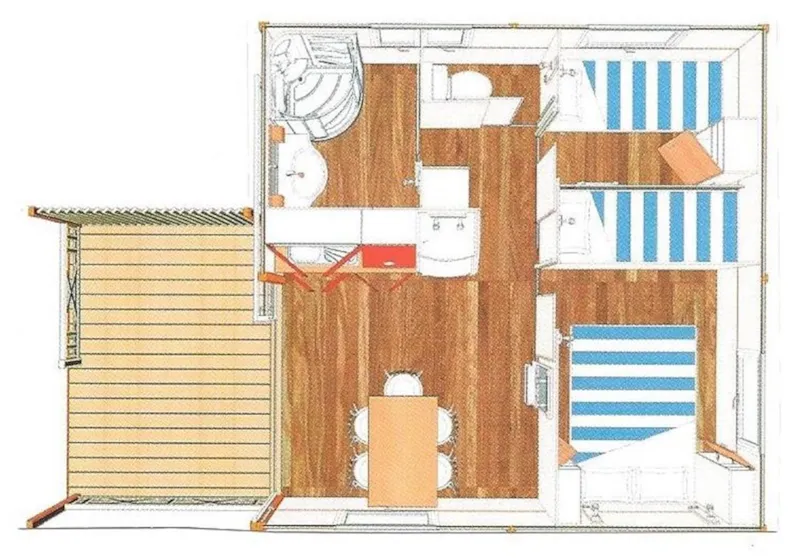 Confort - Chalet Canelle 25M² - 2 Chambres