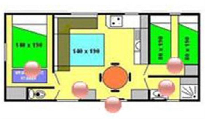Eco - Mobil-Home Cordova 30 M² - 2 Chambres