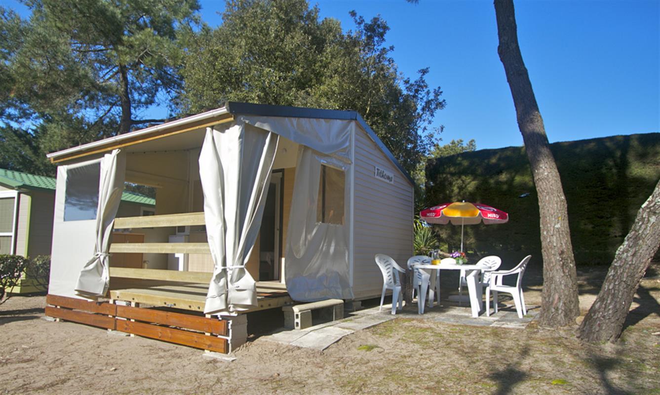 Location - Aventure - Tithome Fuschia 20 M² - 2 Chambres - Camping Le Côté Plage