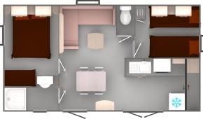 COMFORT - Mobil-home Dune 30m² - 2 chambres — 8