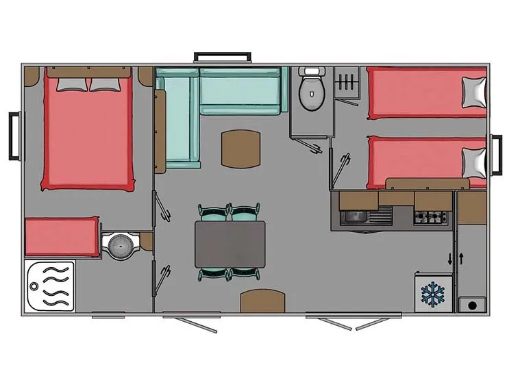 Confort - Mobil-Home Catleya 30M² - 2 Chambres