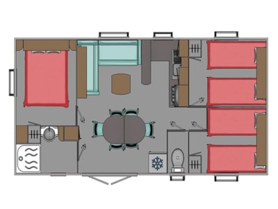 COMFORT - Sunday - Mobilhome Magdalena 33 m² - 3 bedrooms — 6