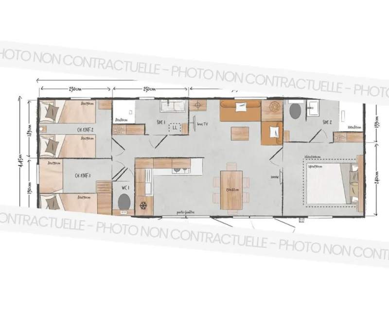 Premium - Samedi - Mobil-Home Océan - 3 Chambres - 40M² - 2 Sdb - Nouveauté 2027