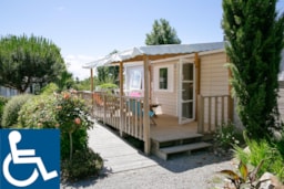 Mietunterkunft - Cottage Zen Behindertengerecht - 2 Schlafzimmer - Camping Seasonova Saint Michel