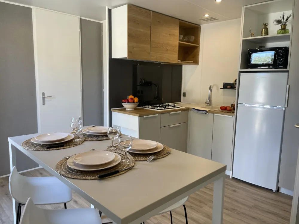 Mobil Home Mimosa Confort Climatisation avec terrasse 2 chambres