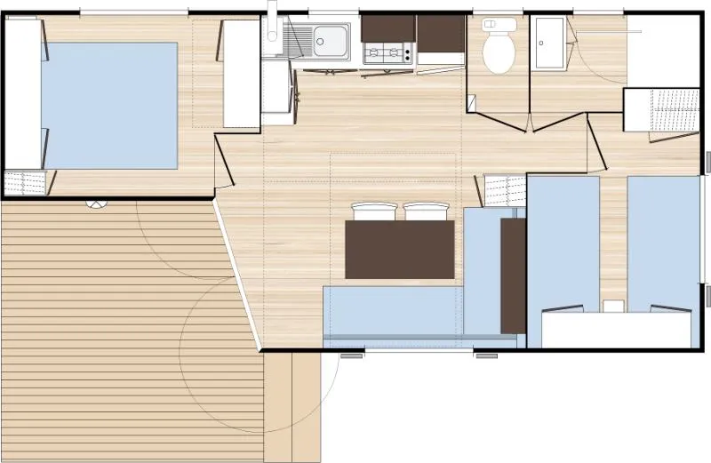 Cottage Pacifique - 2 Chambres : 26 M² + Terrasse Couverte 9 M²