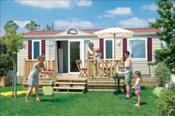 Huuraccommodatie(s) - Cottage  Family - 3 Slaapkamers: 33 M² + Terras 11 M² - Camping Les Forges