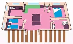 Cottage Louisiane - 2 Chambres : 31 M² + 14 M² Terrasse Semi-Couverte