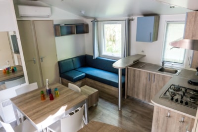 Mobilhome 32m² wc-terras-douche-air conditioning