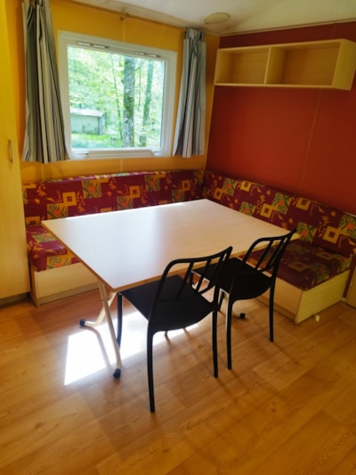 Mobilhome 32m² wc-terras-douche