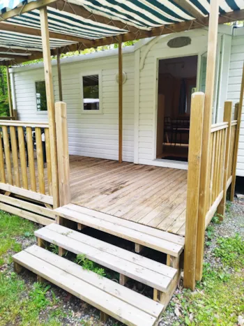 Mietunterkunft - Mobilhome 32M² Wc-Terras-Douche - Creuse Nature Naturisme