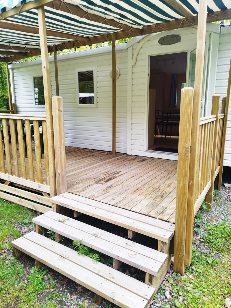 Mobilhome 32m² wc-terras-douche