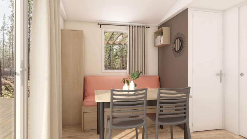 Location - Mobil-Home - 20 M², Wc, Terrasse - Creuse Nature Naturisme