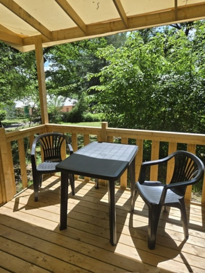 Mobile home - 20 m², restroom, patio - 1 to 2 people