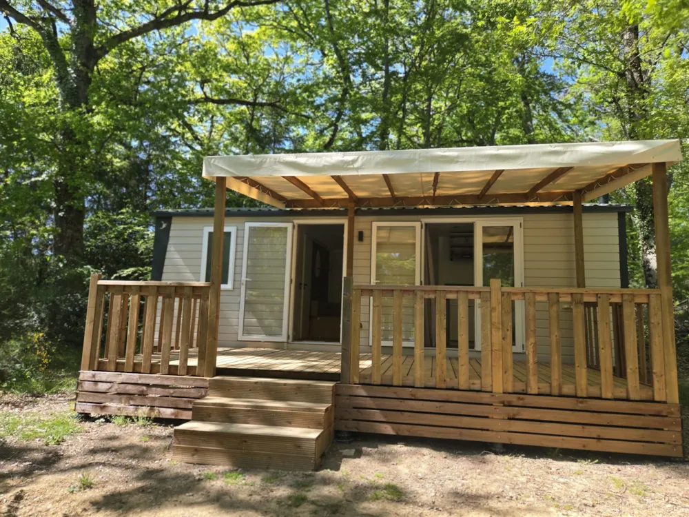 Location - Mobile-Home 29 M ² Avec Climatisation - Creuse Nature Naturisme