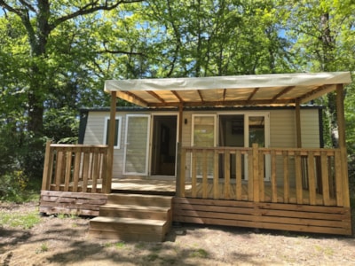 Mobilhome - 29 m², airconditioning,  WC, shower, terrace