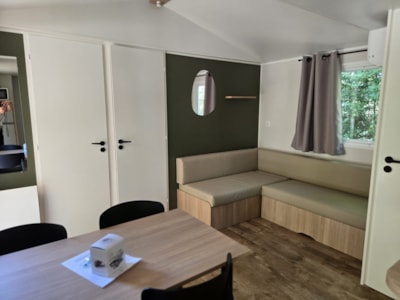 Mobilhome - 29 m², airconditioning,  WC, shower, terrace