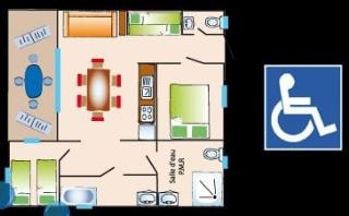 Vakantiehuis Bastidon - voor mindervaliden - 55 m² - 2 slaapkamers