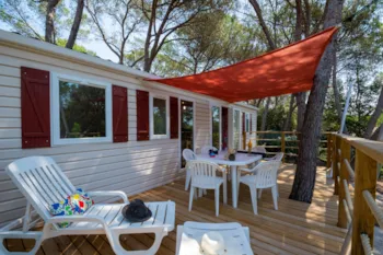 Mietunterkunft - Mobilheim Les Pins 34M² - 3 Zimmer Superior - Camping La Baume La Palmeraie