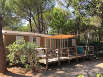 Mietunterkunft - Mobilheim Acajou 40 M² -  3 Zimmer /2 Badezimmer - Camping La Baume La Palmeraie