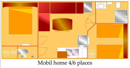 Mobil-Home « Eco » 2 Chambres 4/6Pers