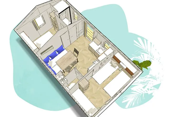 Mobil Home "Confort Famille Kids" 2 Chambres Tv  *Nouveaute 2024*