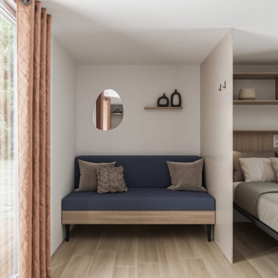 ‘EXCELLENCE’ mobile home  One-bedroom studio with air conditioning and television