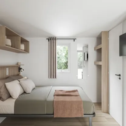 ‘Excellence’ Mobile Home  One-Bedroom Studio With Air Conditioning And Television