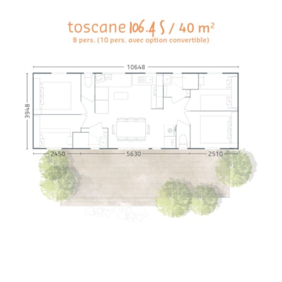 ‘EXCELLENCE’ mobile home   4 bedrooms, 2 bathrooms, air conditioning, plancha grill, TV