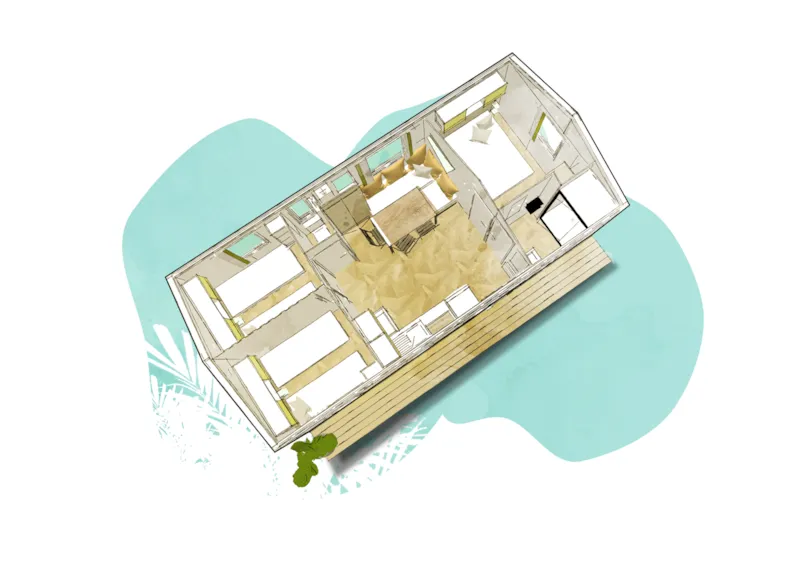 Mobil-Home « Confort »  3 Chambres Tv