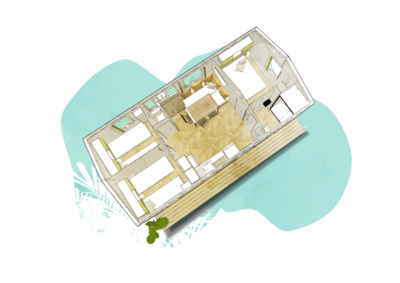 Mobile-home « CONFORT »  3 bedrooms TV