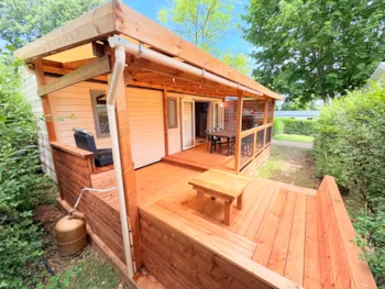 Mietunterkunft - Mobilheim „Excellence”   4 Schlafzimmer, 2 Badezimmer, Klimaanlage, Plancha, Tv - Camping Sun Océan