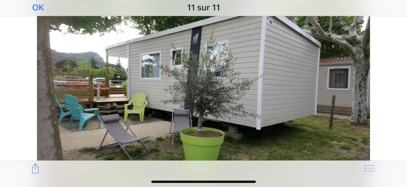 Mobilheim RAPIDHOME 2018 Alizé 3 Zimmer - Halbüberdachte Terrasse + Wifi