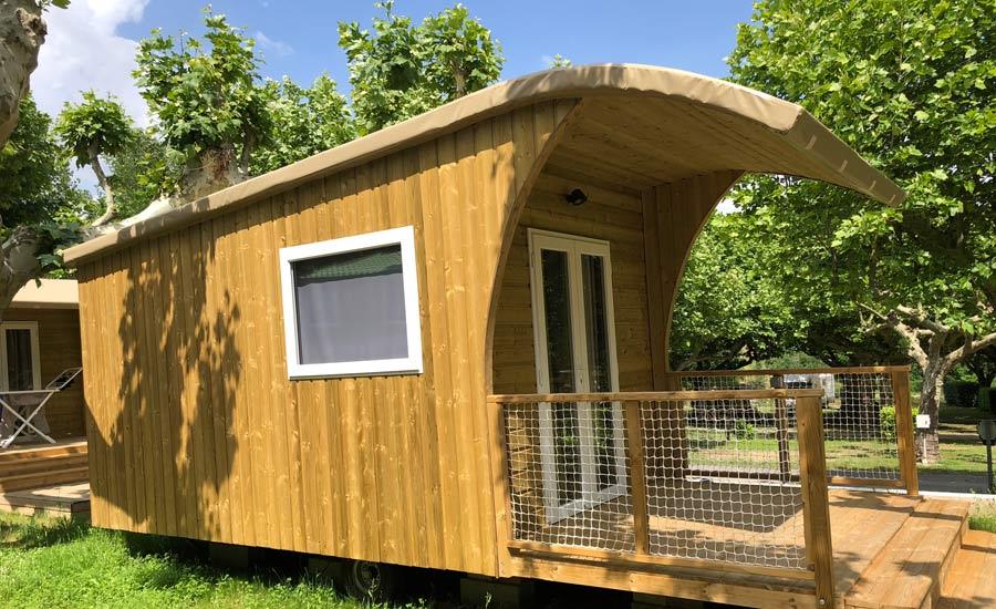 Mietunterkunft - Holzhütte Pop - Terrasse 12M² (Ohne Sanitäranlagen - Noch Wasser) +Wifi - International Camping