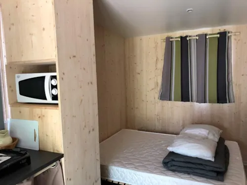 Mietunterkunft - Holzhütte Pop - Terrasse 12M² (Ohne Sanitäranlagen - Noch Wasser) Klimaanlage +Wifi - image n°5 - International Camping