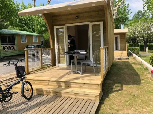 Mietunterkunft - Holzhütte Pop - Terrasse 12M² (Ohne Sanitäranlagen - Noch Wasser) Klimaanlage +Wifi - image n°3 - International Camping