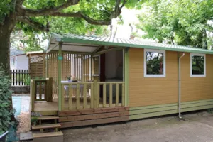 Locatif - Mobilheim Moréa 2 Zimmer - Klimaanlage - überdachte Terrasse – Wifi - International Camping