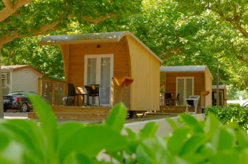 Mietunterkunft - Holzhütte Pop - Terrasse 12M² (Ohne Sanitäranlagen - Noch Wasser) Klimaanlage +Wifi - image n°1 - International Camping