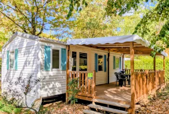 Huuraccommodatie(s) - Comfort-Cottage 28 M² - 2 Slaapkamers, 1 Badkamer - Terras Van 15 M² En Airconditioning - Camping Ariège La Roucateille