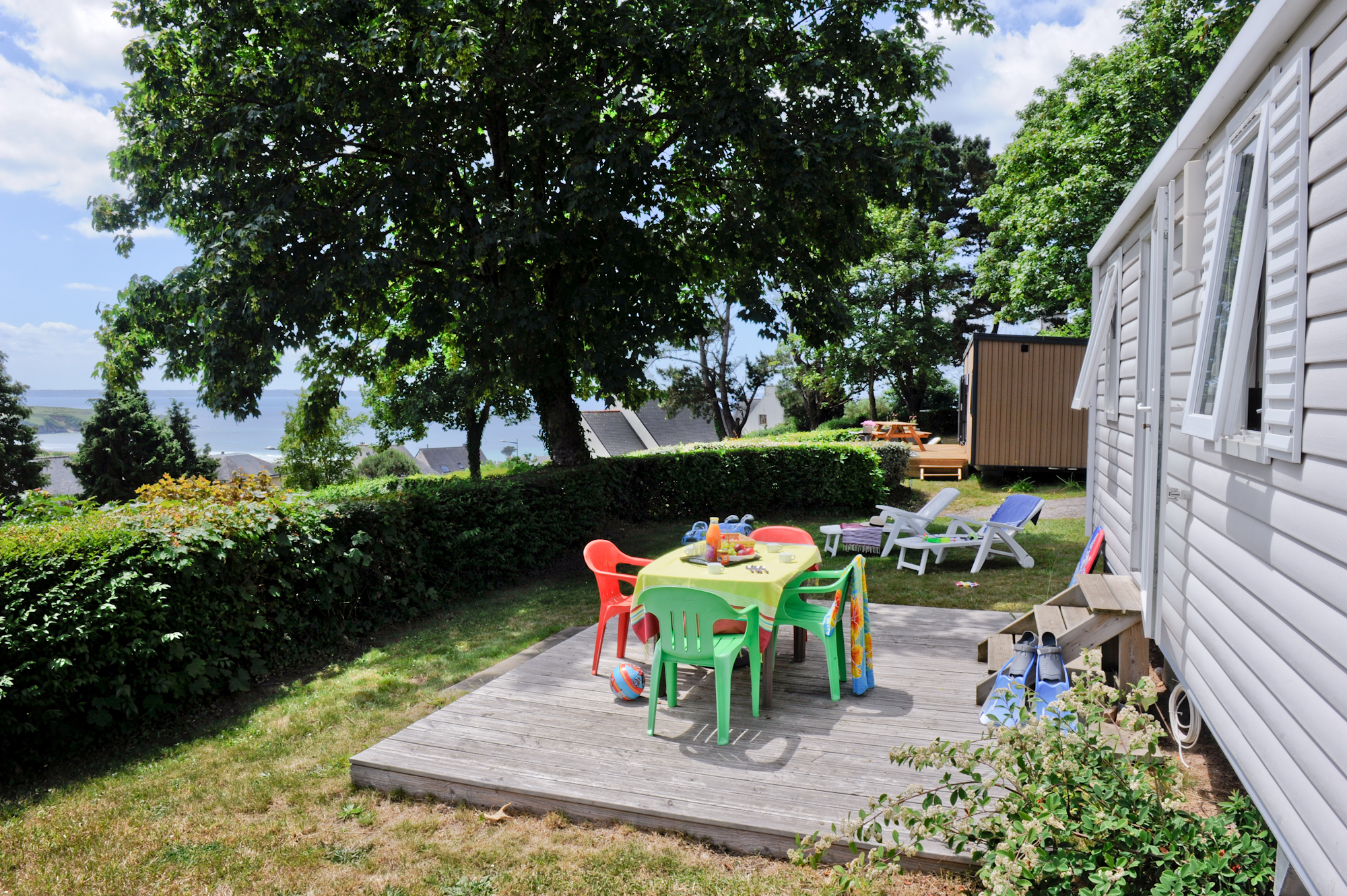 Location - Mobil-Home Privilège 2Ch - Tv - 22M² - Camping Sites et Paysages Le Panoramic