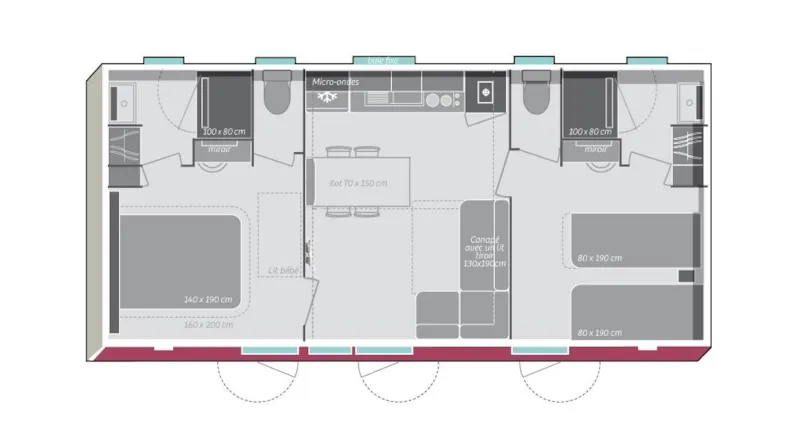 Cottage Rubis 2 Chambres 2 Salles De Bain ****