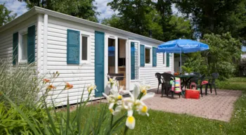 Mietunterkunft - Mobilheim Family 32M² (3 Schlafzimmer) - Castel Camping Les Bois du Bardelet