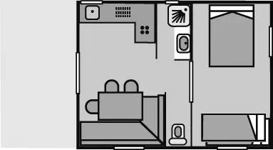 Mobile-Home Cottage 26 M² (1 Chambre)