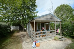 Huuraccommodatie(s) - Stacaravan Cottage 26M² (1 Slaapkamer) - Castel Camping Les Bois du Bardelet